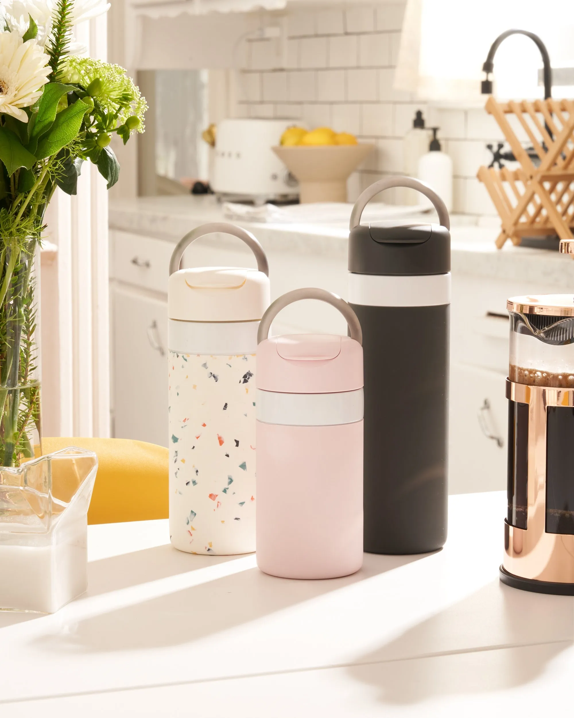 Insulated Bottle Drink Through Lid