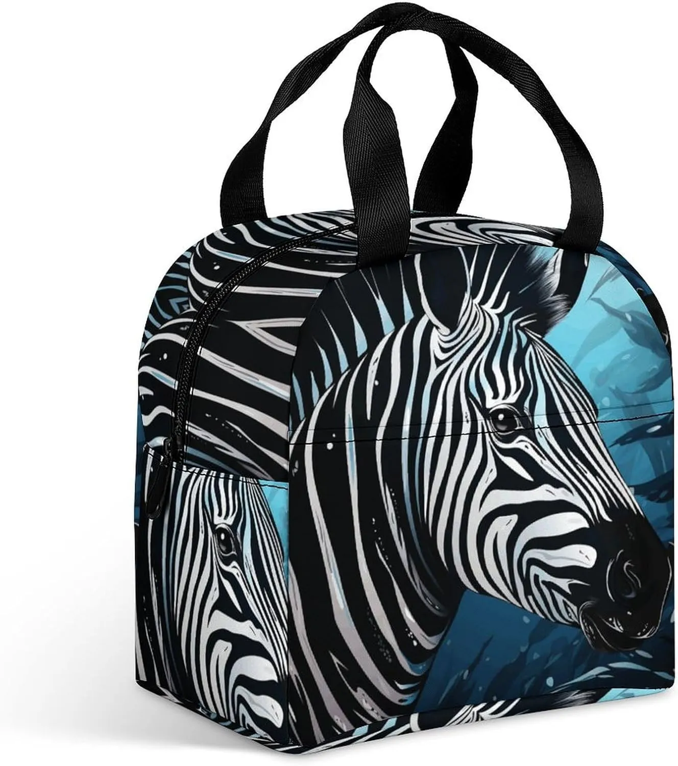 Insulated Lunch Bag,Blue Sailfish Print Lunch Tote Bag,leakproof Thermal Cooler Sack Food Handbags