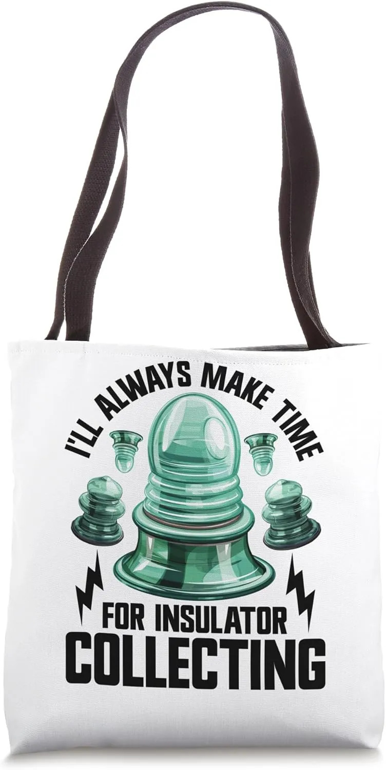 Insulator Collection Lover Telegraph Insulator Collecting Tote Bag