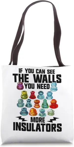 Insulator Collector Electrical Telegraph Insulator Tote Bag