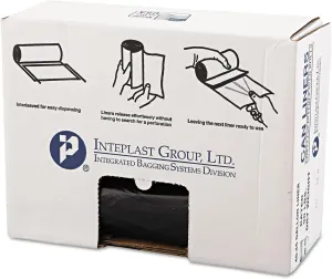 Inteplast Group VALH4048K22 High-Density Can Liner 40 x 46 45gal 19mic Black 25 per Roll (Case of 6 Rolls)