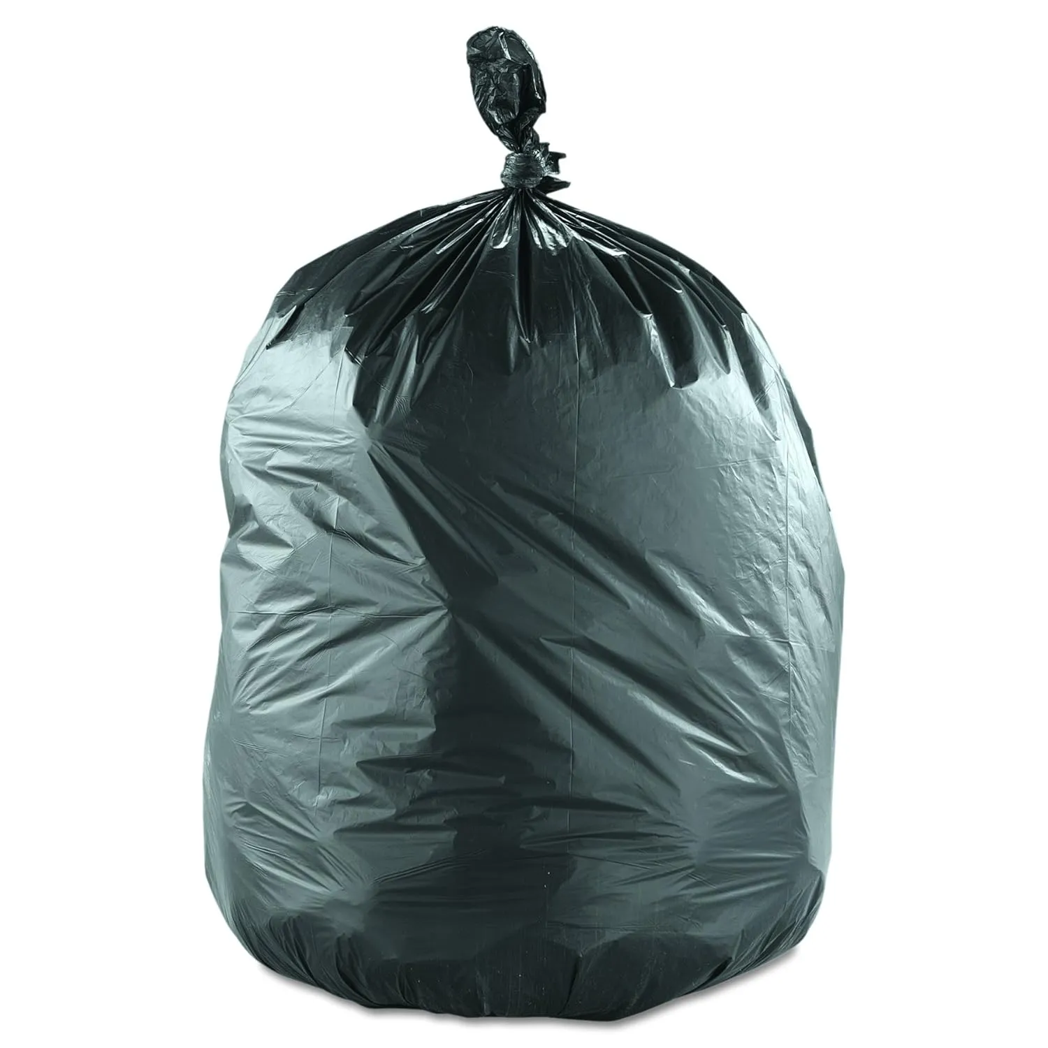 Inteplast VALH3860K22 HDPE Waste Can Liner, 0. 74 Mil, Star Seal, 38" x 58", Black (6 Pack of 25)