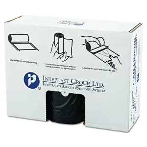 Inteplast VALH3860K22 HDPE Waste Can Liner, 0. 74 Mil, Star Seal, 38" x 58", Black (6 Pack of 25)