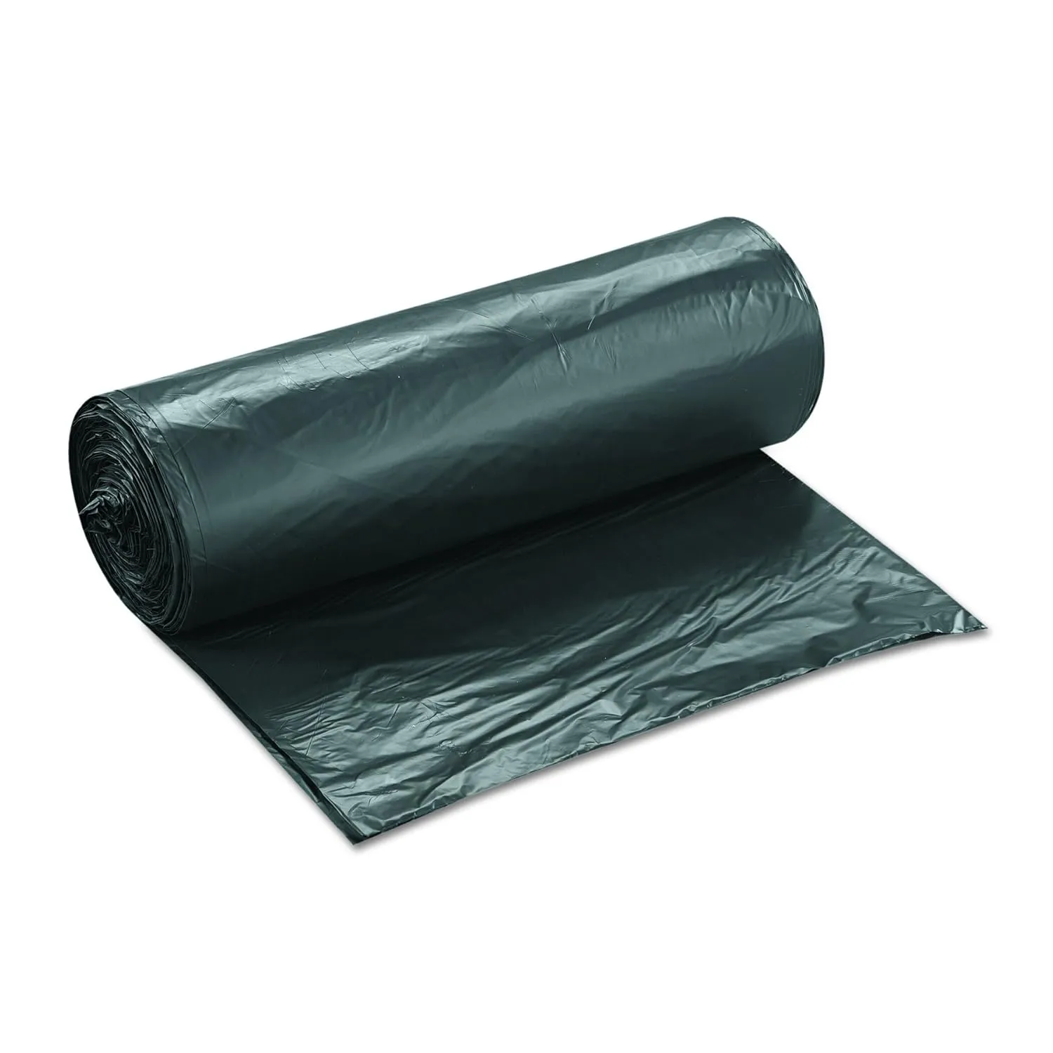 Inteplast VALH3860K22 HDPE Waste Can Liner, 0. 74 Mil, Star Seal, 38" x 58", Black (6 Pack of 25)