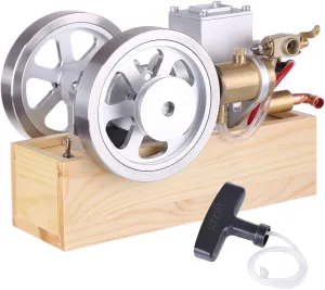 Internal Combustion Engine Model Kit, Hit and Miss Engine Motor Model, Metal Horizontal Adjustable Speed Carburetor Upgrade Version Engine Educational Physics Experiment Kit