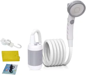 Iron Hammer Portable Shower Electric Shower Camping Shower Built-in 5000mAh Large Capacity Rechargeable Battery-Powered Shower for Indoor or Outdoor Showering Car Washing Pet Bathing