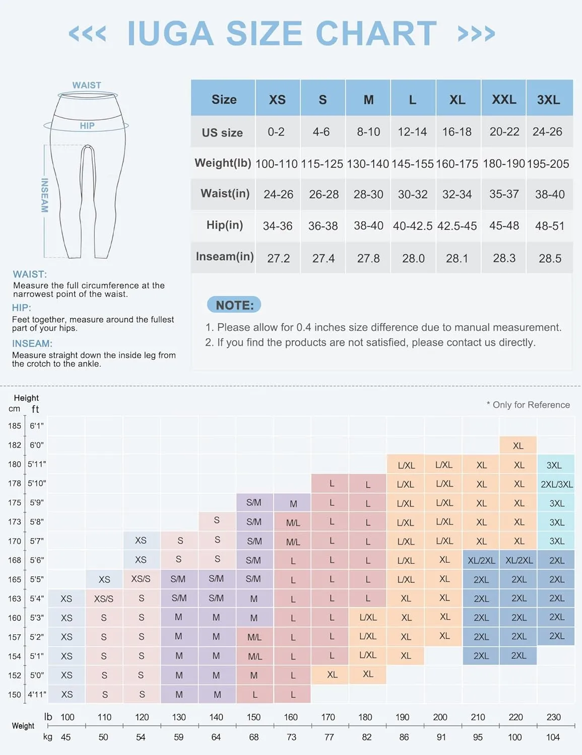 IUGA Women's Fleece Lined Leggings with Pockets Winter Warm Thermal Leggings for Women High Waisted Yoga Pants