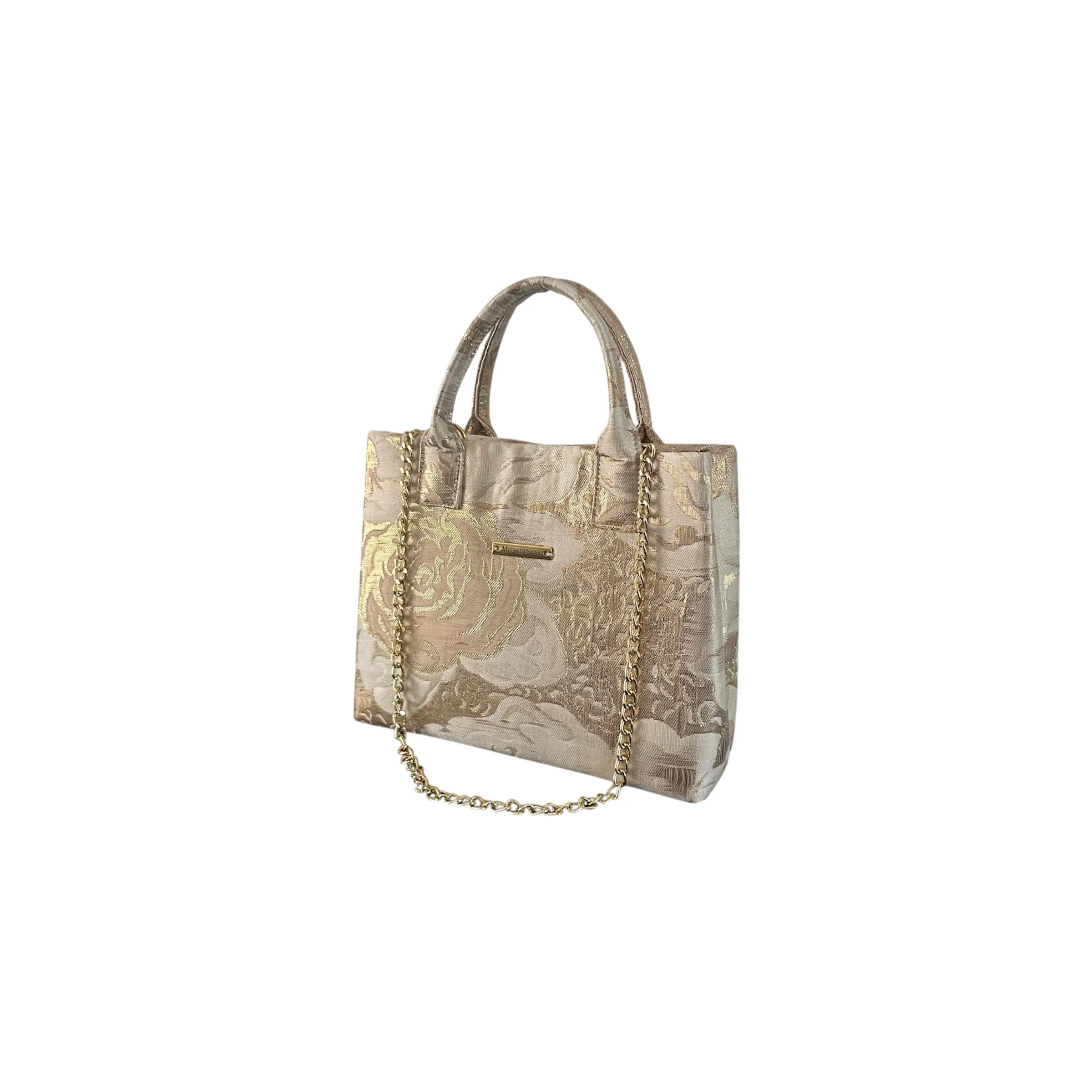 Ivory Bloom Compact Tote