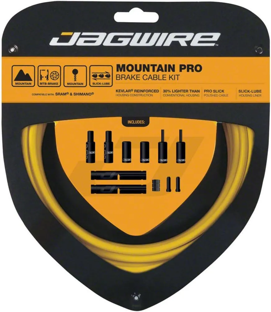 Jagwire PCK407 Unisex Adult Cables and Sleeves Kit, Yellow