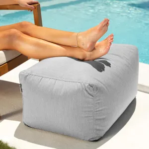 Jaxx Leon Outdoor Bean Bag Ottoman, Granite