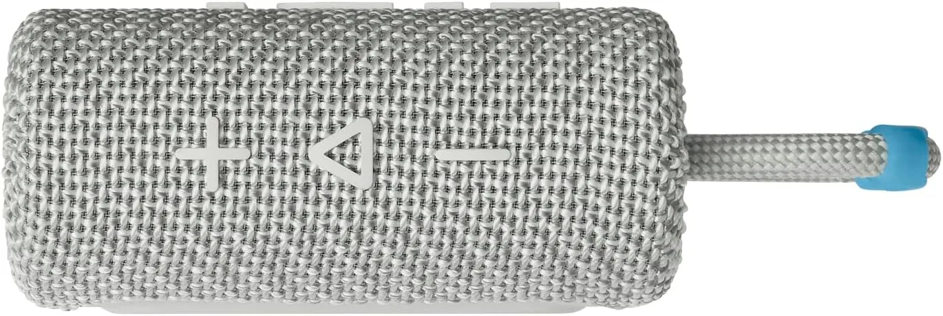 JBL Go 3 Eco - Portable Mini Bluetooth Speaker, big audio and punchy bass, IP67 waterproof and dustproof, 5 hours of playtime, Made in part with recycled materials (Eco White)