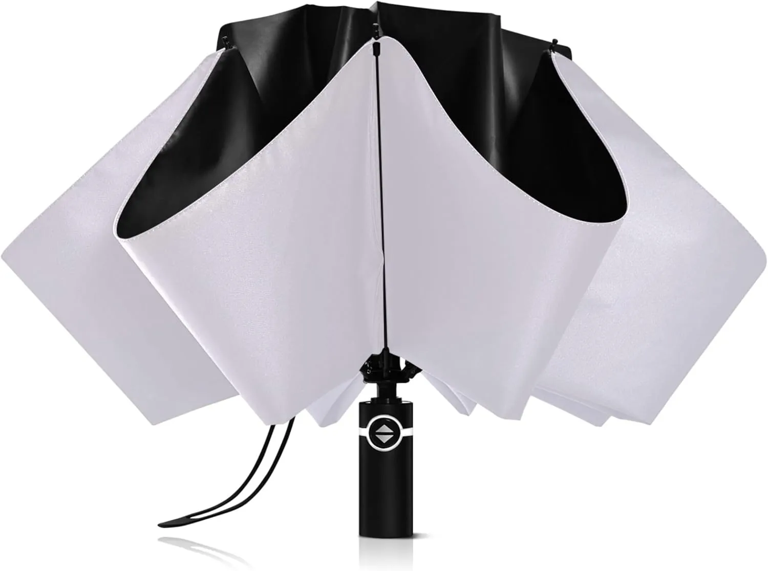 Joisal Violet Slate Blue Gradient Travel Umbrella Windproof Travel Black Uv Protection Umbrella Portable Umbrella Automatic Open and Close for Rain and Sun
