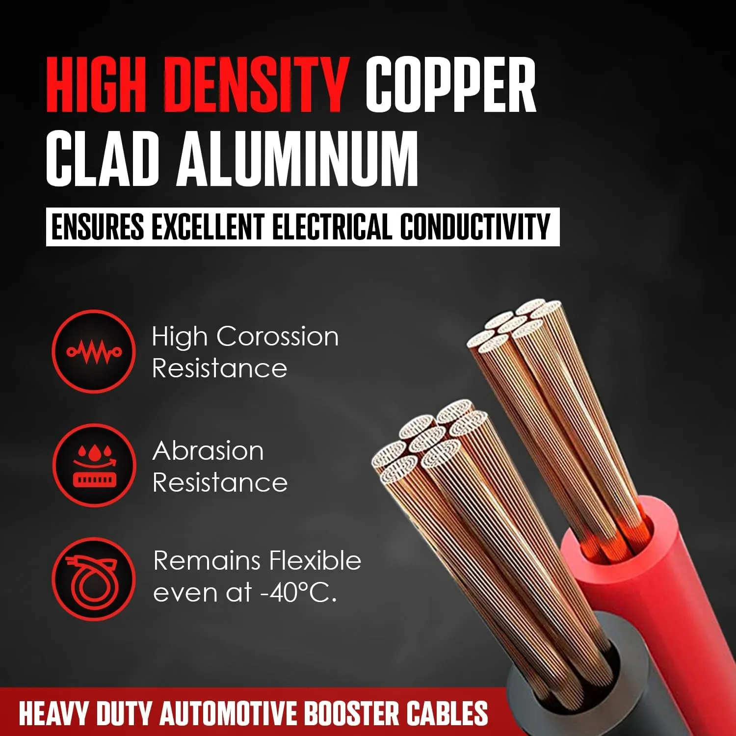 K KRIËGER Jumper Cables for Car Battery, Heavy Duty Automotive Booster Cables for Jump Starting Dead or Weak Batteries with Carrying Bag Included (16-Feet (4-Gauge)