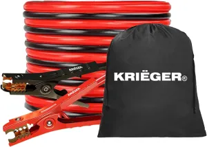 K KRIËGER Jumper Cables for Car Battery, Heavy Duty Automotive Booster Cables for Jump Starting Dead or Weak Batteries with Carrying Bag Included (16-Feet (4-Gauge)