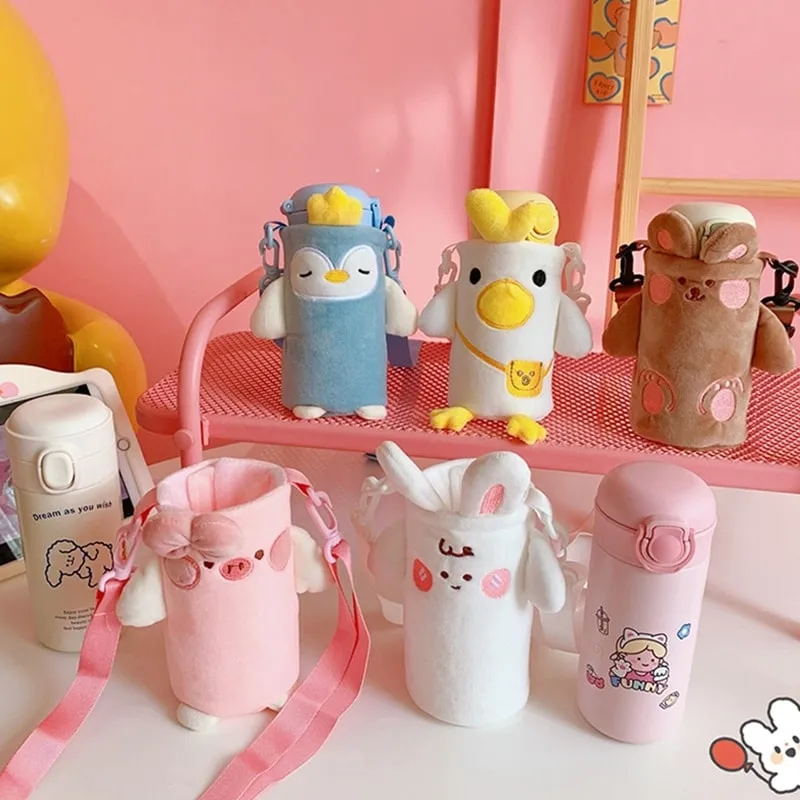 Kawaii Cartoon Thermos Cup Protective Case