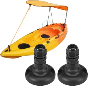 Kayak Canopy Mount Base 1 Pair Kayak Canopy Mount Base Hardware Kit for Boat Canoe Awning Sun Shade.