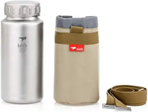 KEITH TITANIUM Ti3036 Plastic-Free Bottle with Leakproof, Quick and Secure Bayonet-type Cap Mount - 40.6 fl oz ●●●●●●● Keith's 18th Anniversary: Exclusive Price!