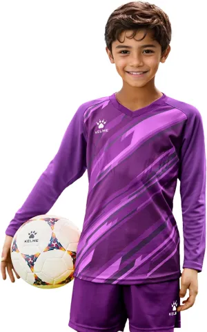 KELME Kids Goalie Shirt,Goalkeeper Jersey Padded Long Sleeve Soccer Football Training Uniform for Boys Girls