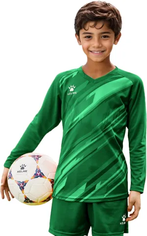 KELME Kids Goalie Shirt,Goalkeeper Jersey Padded Long Sleeve Soccer Football Training Uniform for Boys Girls