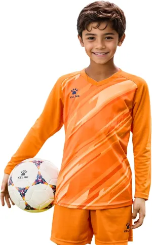 KELME Kids Goalie Shirt,Goalkeeper Jersey Padded Long Sleeve Soccer Football Training Uniform for Boys Girls