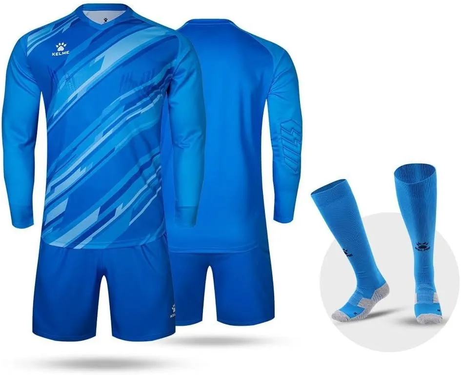 KELME Kids Goalie Shirt,Goalkeeper Jersey Padded Long Sleeve Soccer Football Training Uniform for Boys Girls