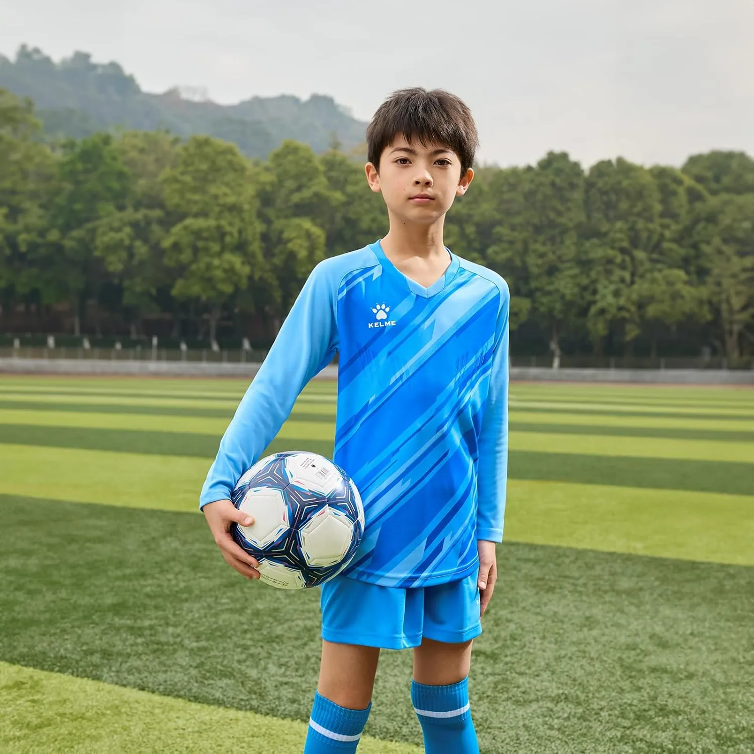 KELME Kids Goalie Shirt,Goalkeeper Jersey Padded Long Sleeve Soccer Football Training Uniform for Boys Girls