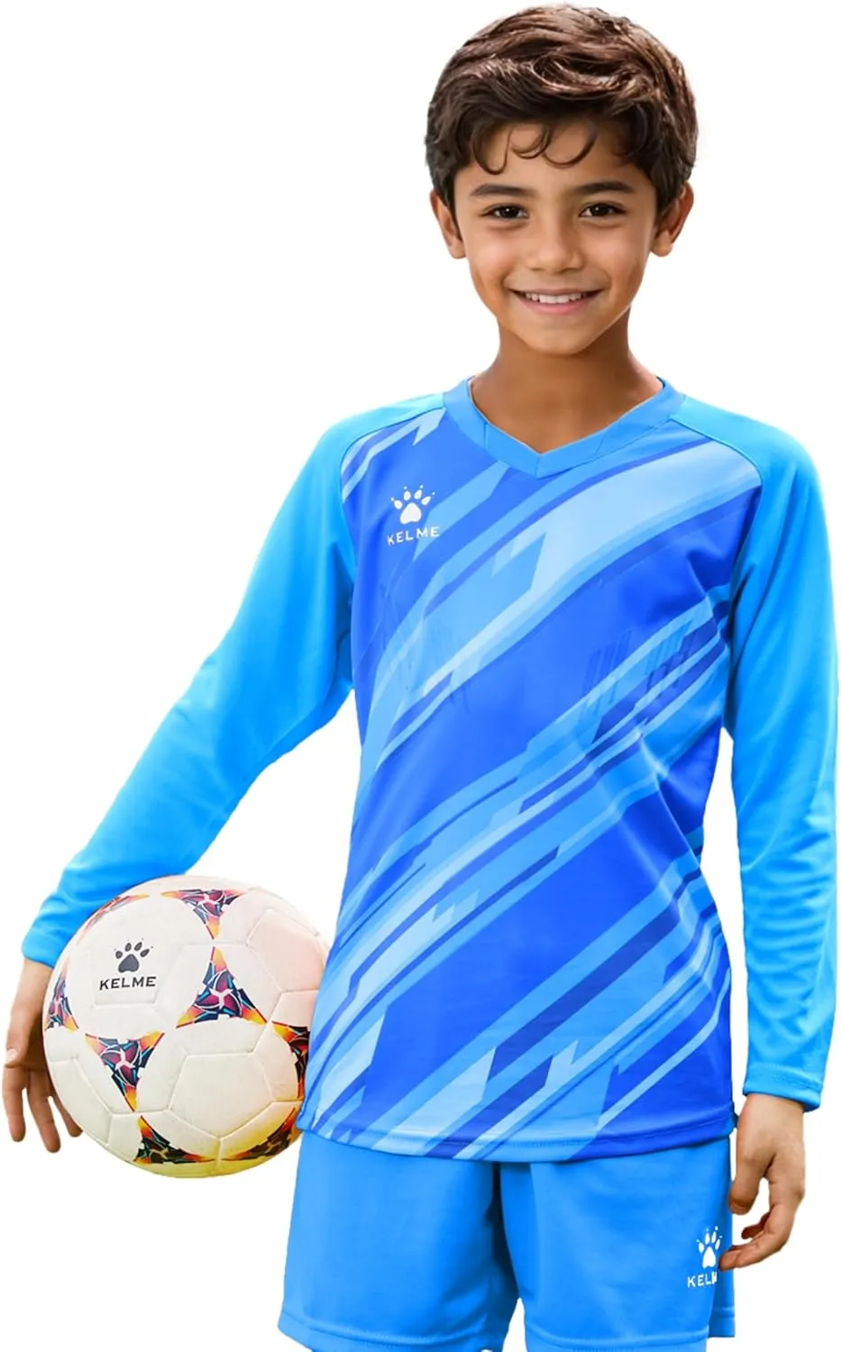 KELME Kids Goalie Shirt,Goalkeeper Jersey Padded Long Sleeve Soccer Football Training Uniform for Boys Girls