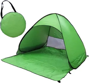KESYOO Portable Automatic Pop Up Beach Tent Sun Shelter for Camping Folding Cabana with Ground Stake Instant Setup Green Color for Outdoor Travel