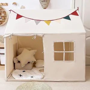 Kids Tent Indoor Playhouse, Kids Play Tent Large Kid Playhouse Tent Toys Toddler Tent Play House with Pennant Banners