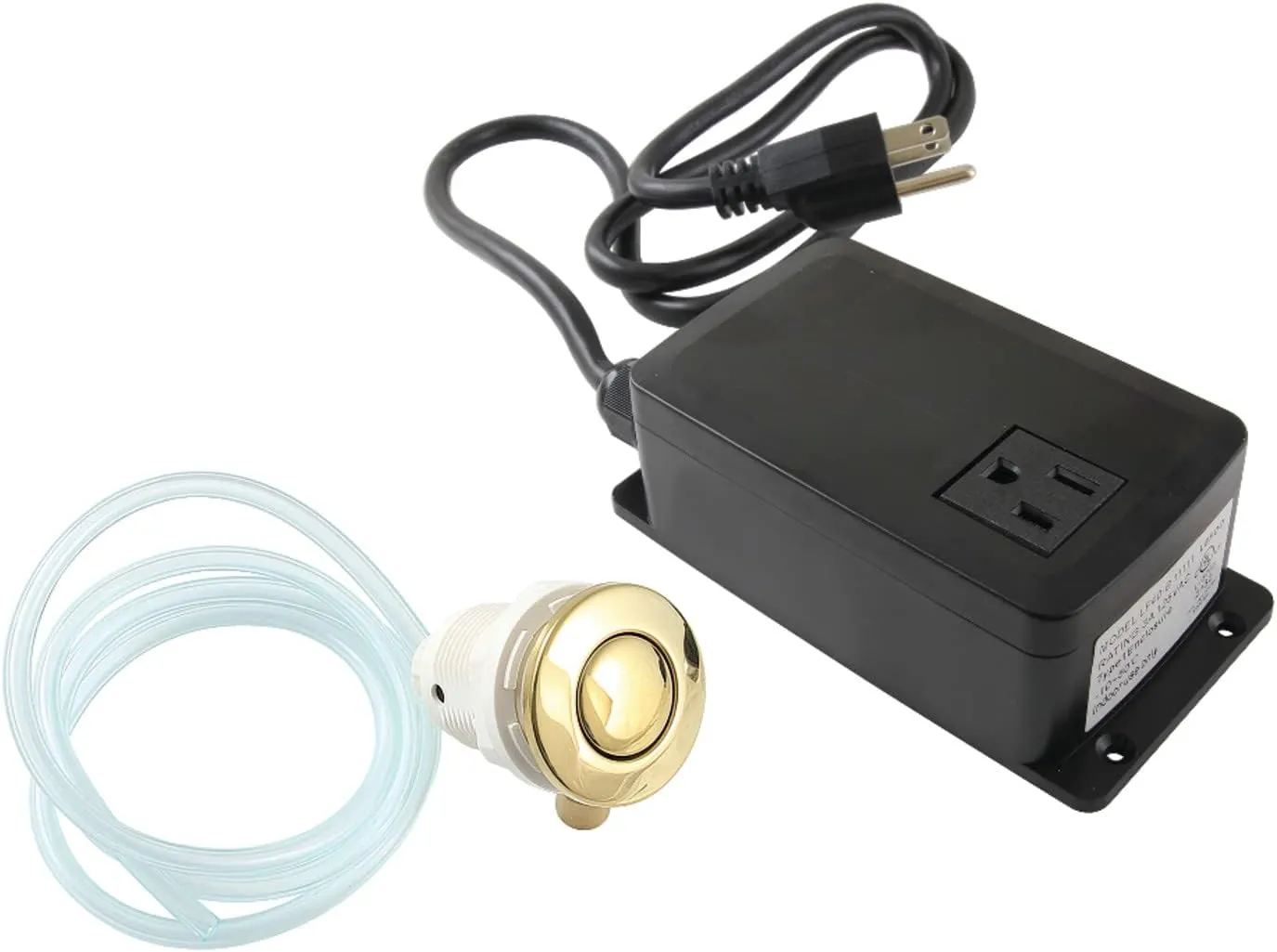 Kingston Brass KASK312 Trimscape Single Outlet Garbage Disposal Air Switch Kit, Polished Brass