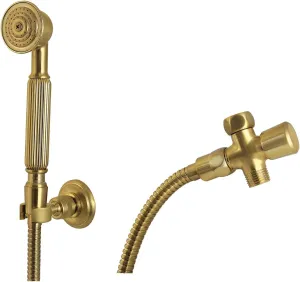 Kingston Brass KX1077SD Vintage Hand Shower Kit, Brushed Brass