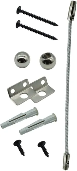 Kisangel 1 Set Anti-reversal Hardware Bag Protector Anti-tip Safety Childproof Furniture Wall Anchor Anti-inverted Connector Proofing Tool Wardrobe Fixer Stainless Steel Wire