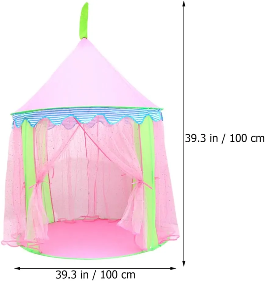 Kisangel Girls Castle Play Tent Fairy Playhouse for Boy Girl Design Encourages Imagination and Creativity Easy to Move and Store for Playtime Fun