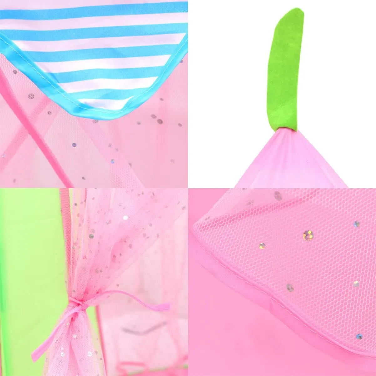 Kisangel Girls Castle Play Tent Fairy Playhouse for Boy Girl Design Encourages Imagination and Creativity Easy to Move and Store for Playtime Fun