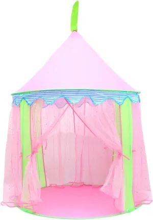 Kisangel Girls Castle Play Tent Fairy Playhouse for Boy Girl Design Encourages Imagination and Creativity Easy to Move and Store for Playtime Fun