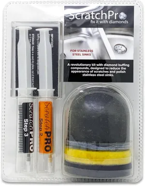 Kit for Polishing and Repairing Stainless Steel Sinks, with Diamond Buffing Compounds, Reduce The Appearance of Ugly Scratches and Polish Sink for Factory Fresh Look in No Time