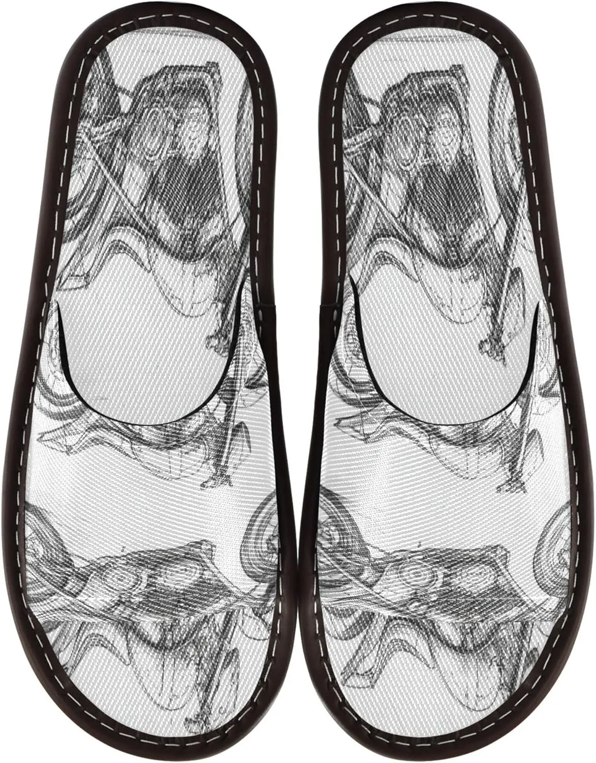 KLL Bathroom Shower Slippers Indoor Portable Cozy Dorm Home Slides for Guest, Hotel, Travel, Airplane