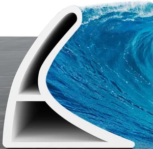KRUI Collapsible Shower Threshold Water Dam, 67 In, Self Adhesive Shower Edge Water Barrier Stopper, Shower Water Blocker Retention System, Dry and Wet Separation for Bathroom Kitchen Countertop Sink