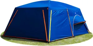 KTT Extra Large Tent 12 Person,2 Bay-Windows,Family Cabin Tents,14'Lx10'Wx6.58'H,2 Rooms and 3 Doors 3 Windows with Mesh,Waterproof,Straight Wall,Big Tent for Outdoor,Picnic,Camping,Gathering