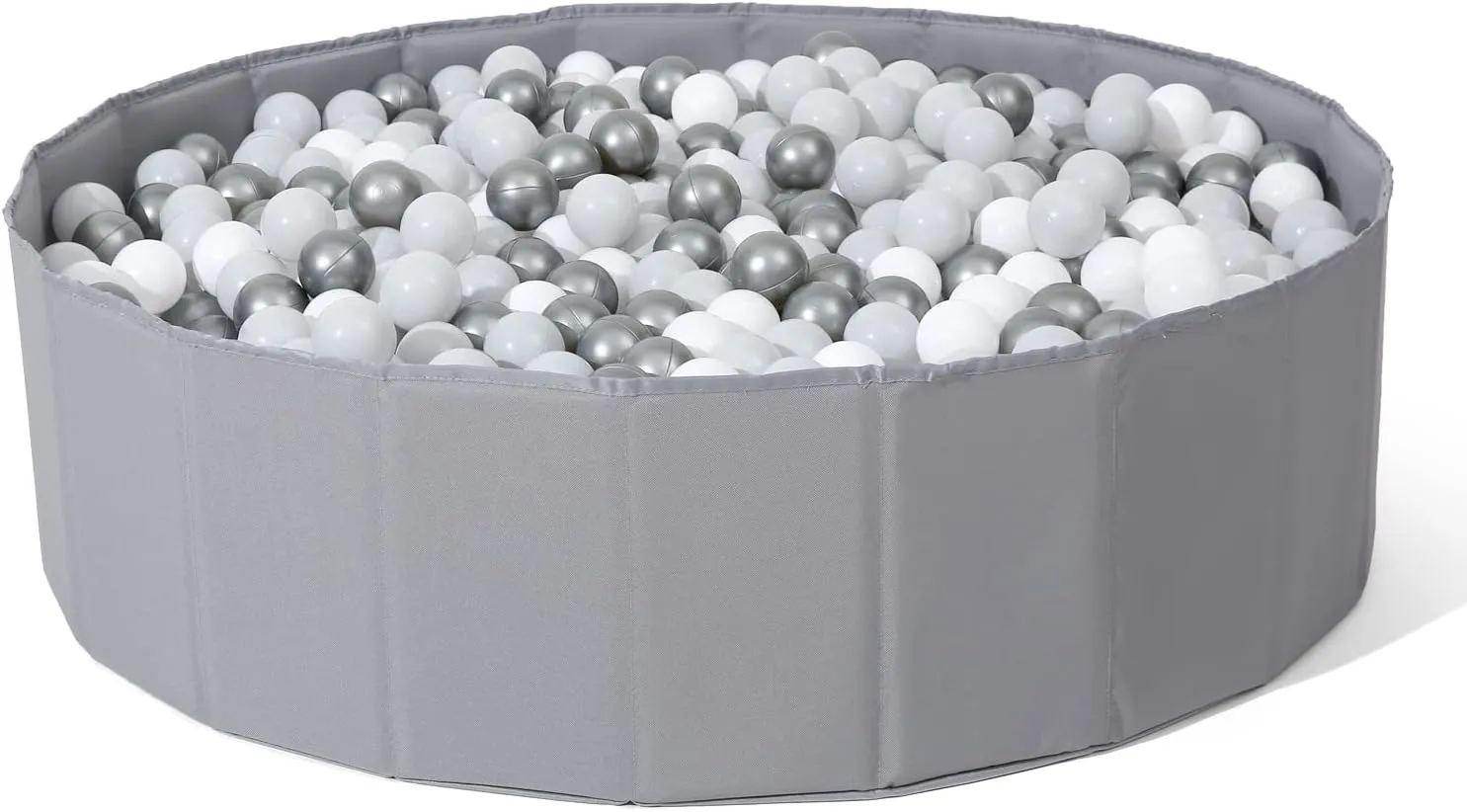 Large Ball Pits for Toddlers with Storage Bag Gifts for Baby Girls Boys Kids as Play Yard, Baby Playpen, Fence, Oxford Cloth Portable & Foldable Ball Pool (Balls Not Included), Gray