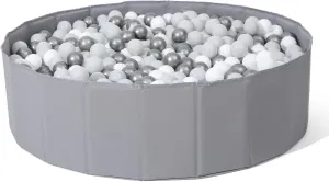 Large Ball Pits for Toddlers with Storage Bag Gifts for Baby Girls Boys Kids as Play Yard, Baby Playpen, Fence, Oxford Cloth Portable & Foldable Ball Pool (Balls Not Included), Gray