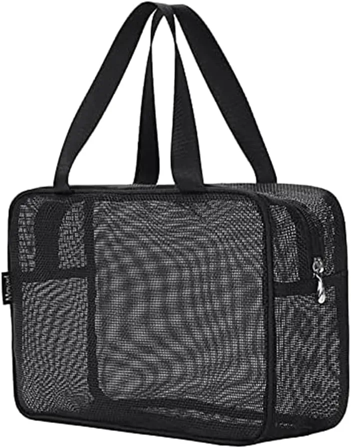 Large-Capacity Bath Bag Mesh Drain Bath Bag Cosmetic Bag Portable Portable Storage Bag