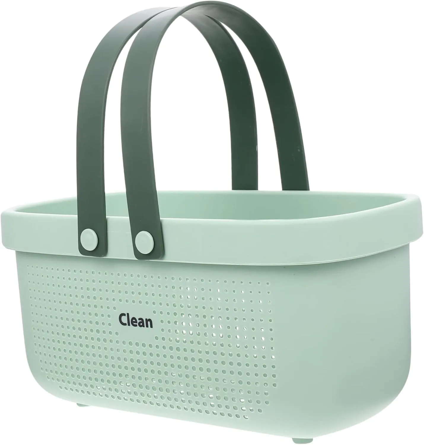 Large Capacity Storage Basket for Bathroom Portable Hollow out Organizer for Toiletries Quick Drying Shower Basket with Drain and Comfortable Handle for Cosmetics