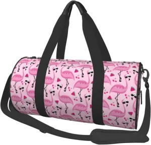 Large Duffle Bag for Travel - Cool Flamingos Gym Bag for Women Men, Foldable Travel Bags for Women Men with Zippered Multiple Pockets