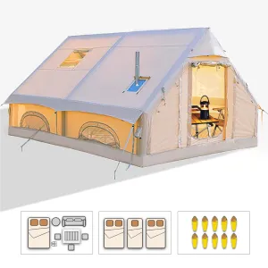 Large Inflatable Camping Tent with Hand Pump and Easy Setup