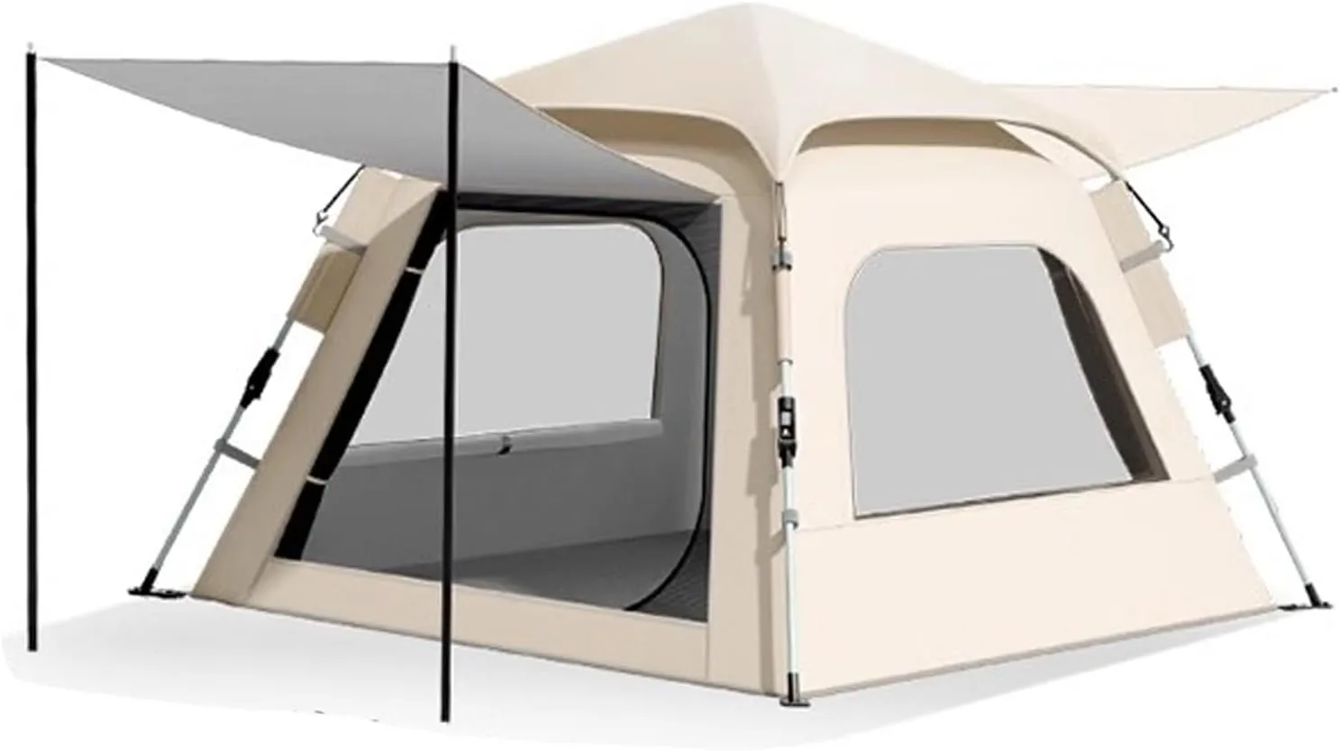 Large Tents for Outdoor Camping, Camping Tent with Foyer, Instant Family Tent for Hiking, Glamping, Easy Setup