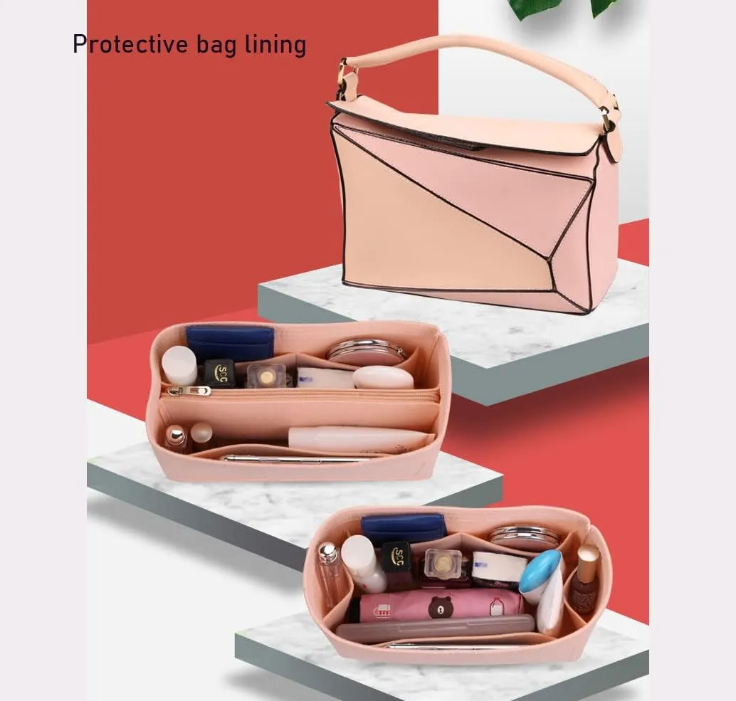 Lckaey Purse Organizer for loewe puzzle bag organizer small puzzle bag organizer insert 3066khaki-mini
