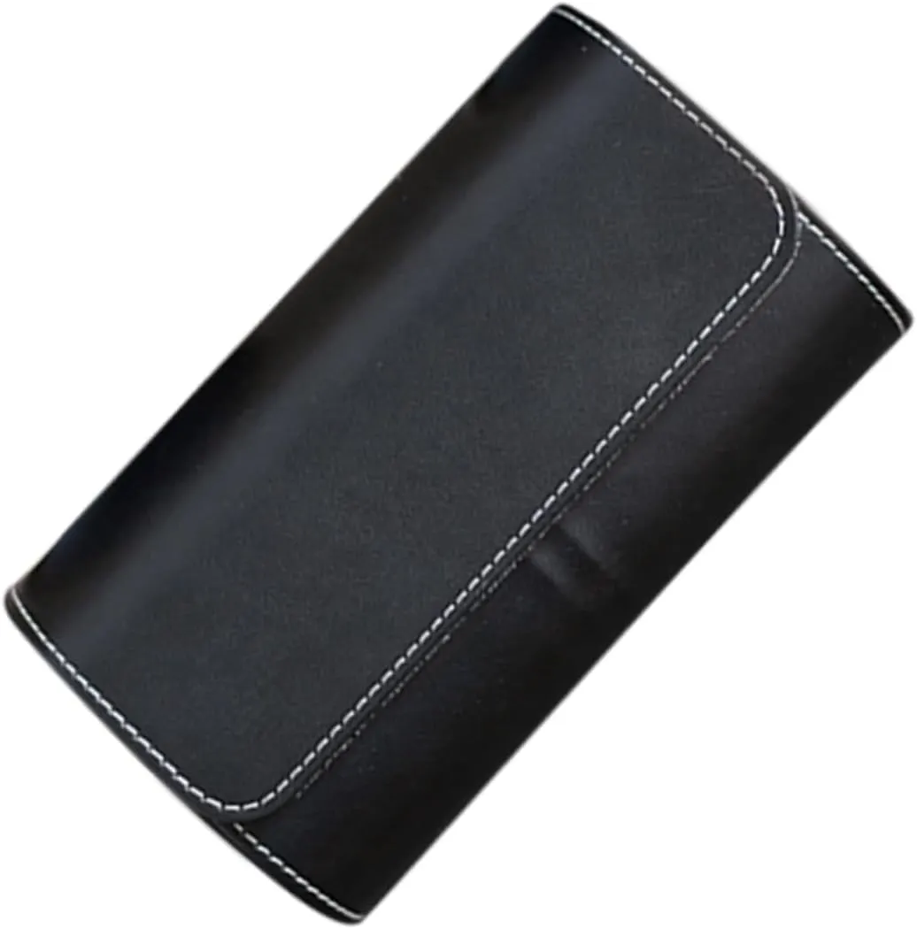 Leather Watch Pouch Compact Travel Organizer for Watches Easy Open Buckle Design for Trips Couples Friends