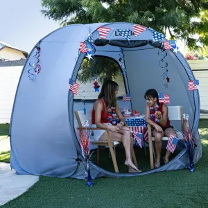 LEEDOR Pop Up Screen House Tent, UPF 50  and Windproof Dome Outdoor Canopy Tent with Roll Up Zipped Door Privacy Gazebo, Compact and Lightweight for Party Camping Fishing Picnic, Grey