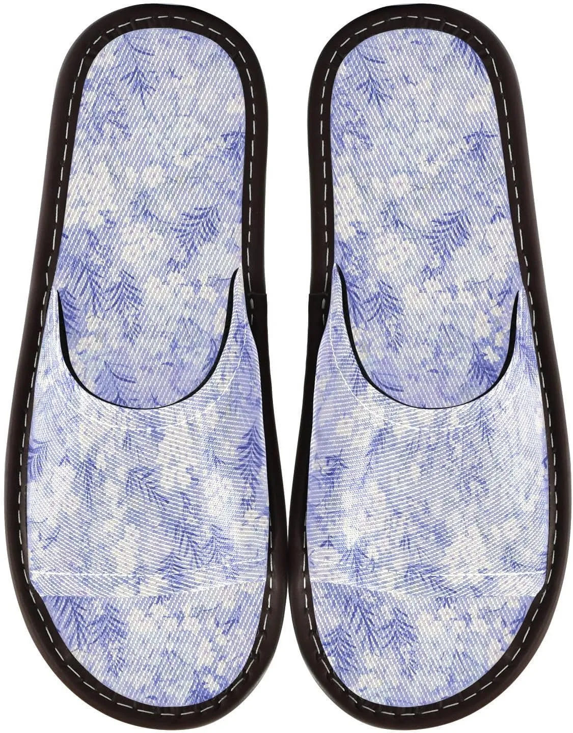 Light Lavender Wildflowers Women Men's Travel Slippers Portable Dorm Home Slides for Home Outdoor Hotel
